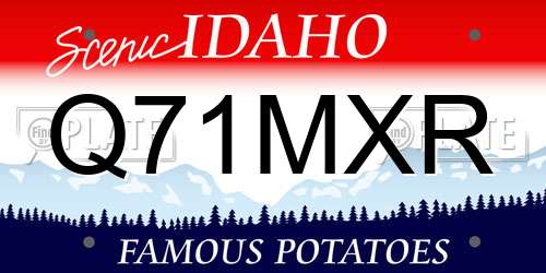 Q71MXR Idaho License Plate