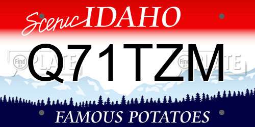 Q71TZM Idaho License Plate
