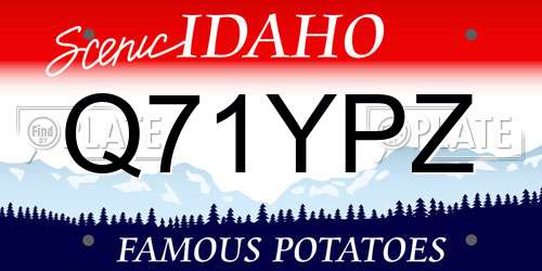 Q71YPZ Idaho License Plate
