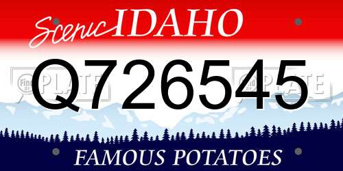 Q726545 Idaho License Plate