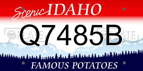 Q7485B Idaho License Plate