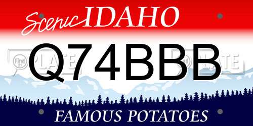 Q74BBB Idaho License Plate