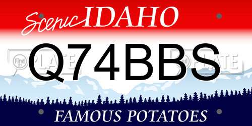 Q74BBS Idaho License Plate