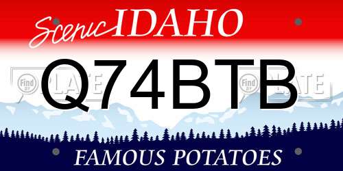 Q74BTB Idaho License Plate