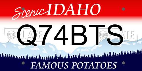 Q74BTS Idaho License Plate