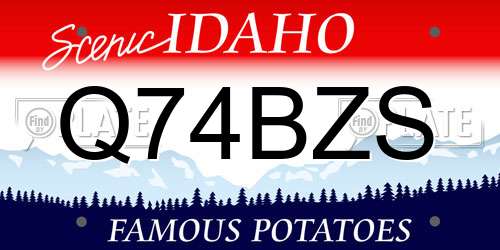 Q74BZS Idaho License Plate