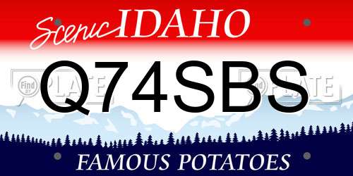 Q74SBS Idaho License Plate
