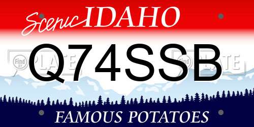 Q74SSB Idaho License Plate