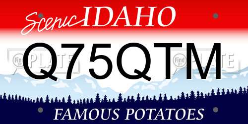 Q75QTM Idaho License Plate