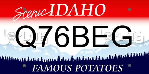 Q76BEG Idaho License Plate