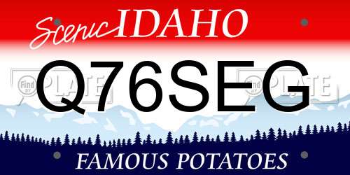 Q76SEG Idaho License Plate