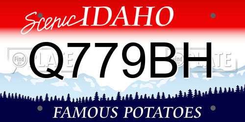 Q779BH Idaho License Plate