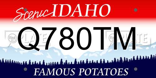 Q780TM Idaho License Plate