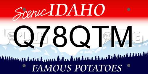 Q78QTM Idaho License Plate