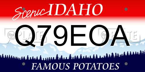Q79EOA Idaho License Plate