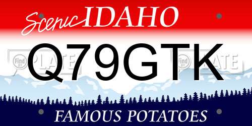 Q79GTK Idaho License Plate
