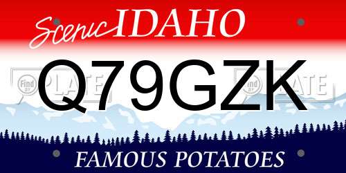 Q79GZK Idaho License Plate