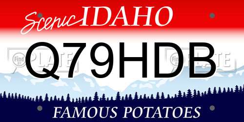 Q79HDB Idaho License Plate