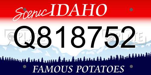 Q818752 Idaho License Plate