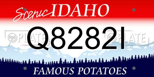 Q8282I Idaho License Plate