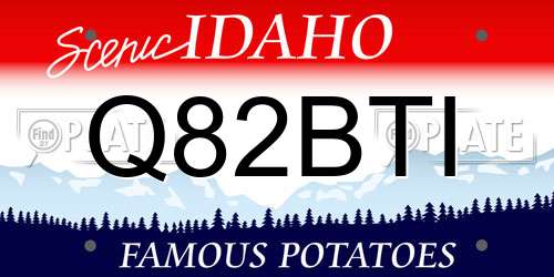 Q82BTI Idaho License Plate