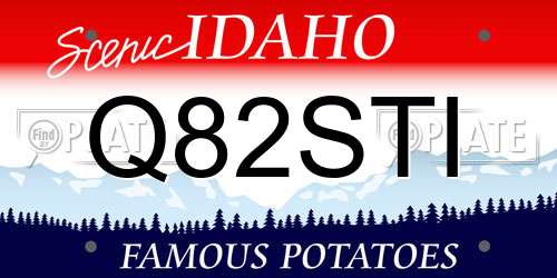 Q82STI Idaho License Plate