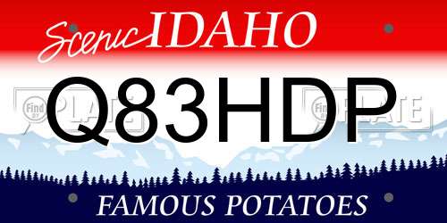 Q83HDP Idaho License Plate