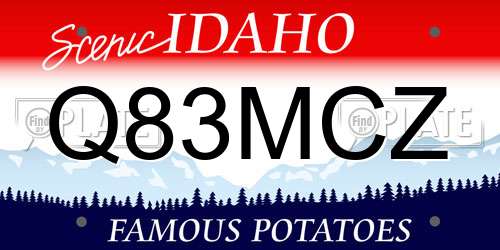 Q83MCZ Idaho License Plate