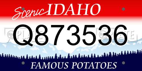 Q873536 Idaho License Plate