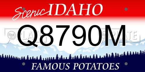 Q8790M Idaho License Plate
