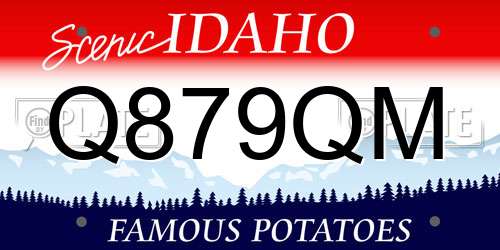 Q879QM Idaho License Plate