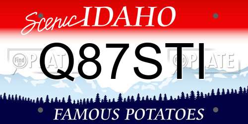 Q87STI Idaho License Plate