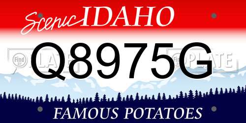 Q8975G Idaho License Plate