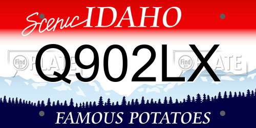 Q902LX Idaho License Plate