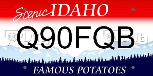 Q90FQB Idaho License Plate