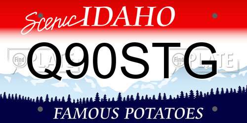 Q90STG Idaho License Plate