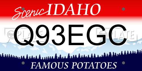 Q93EGC Idaho License Plate