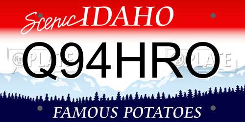Q94HRO Idaho License Plate