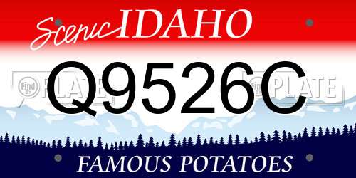 Q9526C Idaho License Plate