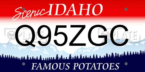 Q95ZGC Idaho License Plate
