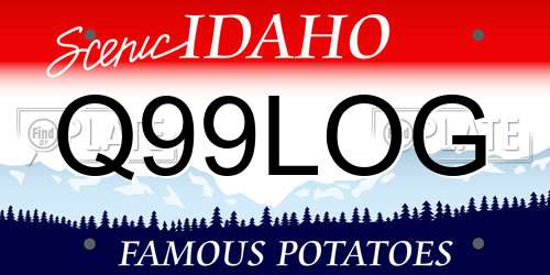 Q99LOG Idaho License Plate