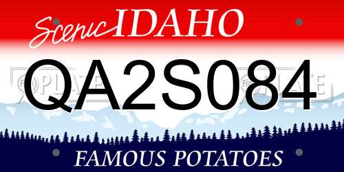 QA2S084 Idaho License Plate