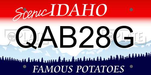 QAB28G Idaho License Plate