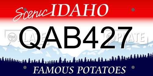 QAB427 Idaho License Plate