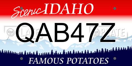QAB47Z Idaho License Plate