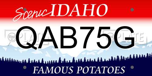 QAB75G Idaho License Plate