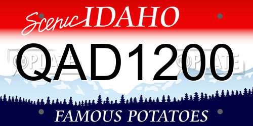 QAD1200 Idaho License Plate