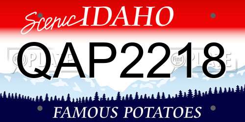 QAP2218 Idaho License Plate