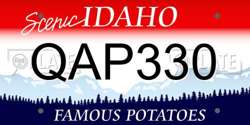 QAP330 Idaho License Plate
