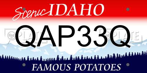 QAP33Q Idaho License Plate